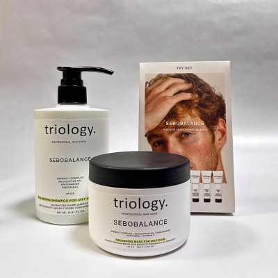 Набор косметики для волос Sebobalance Triology (шампунь, маска, try set)