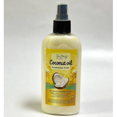 Масло для интенсивного загара Coconut Oil SPF15 Top Beauty 200 мл