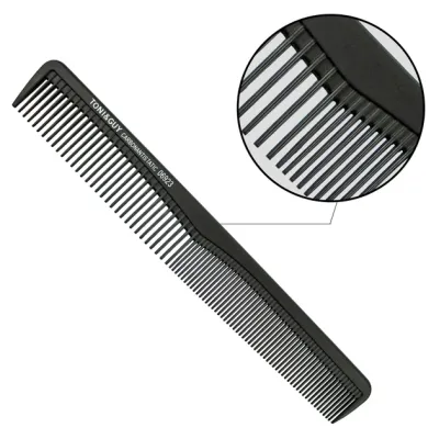 Гребень для волос черный T&G Carbon 06923