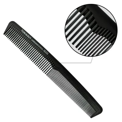 Гребень для волос черный T&G Carbon 06200