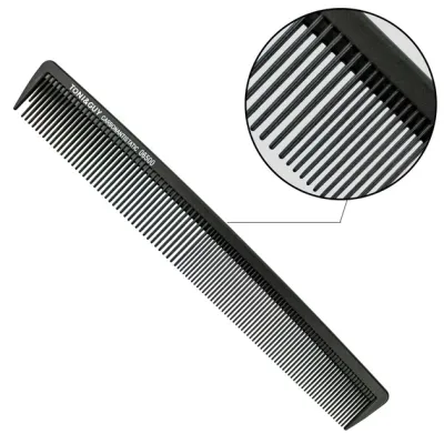 Гребень для волос черный T&G Carbon 06500