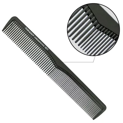 Гребень для волос черный T&G Carbon 0811