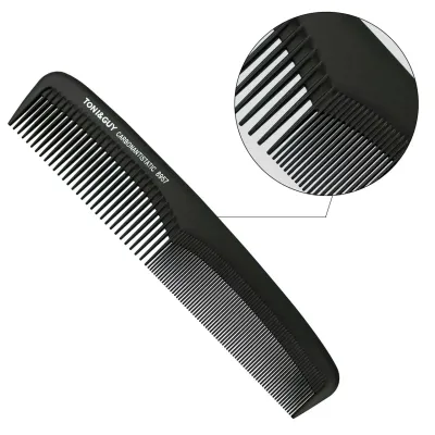 Гребень для волос черный T&G Carbon 8957