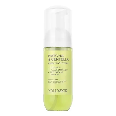 Пенный тонер для лица Bubble Face Toner Matcha & Centella Hollyskin 150 мл