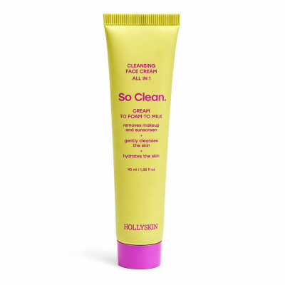 Крем для ежедневного очищения кожи лица с экстрактом камелии и рисом Cleansing Face Cream All In 1 40 мл HOLLYSKIN 40 г