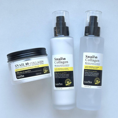 Набор уходовой косметики с муцином улитки и коллагеном Sadoer Snail Collagen