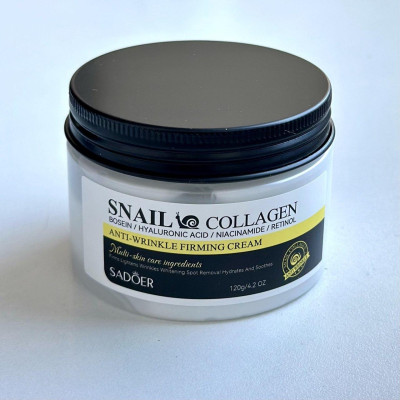 Крем для лица с муцином улитки и коллагеном против морщин Sadoer Snail Collagen (120 г)