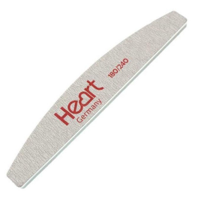 Баф-шлифовщик для ногтей Heart Half (полумесяц) 180/240 грит