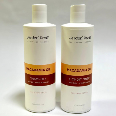 Набор косметики для всех типов волос Macadamia Oil Jerden PROFF (шапунь 400 мл + кондиционер 400 мл)