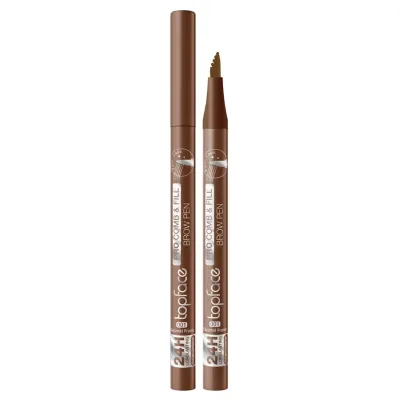 Маркер для бровей Top Face Pro Comb & Fill Brow Pen PT620 001