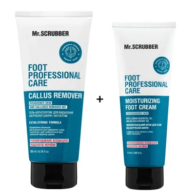 Набор по уходу за кожей стоп Foot Professional Care Mr.SCRUBBER Гель-кератолитик + Крем для стоп