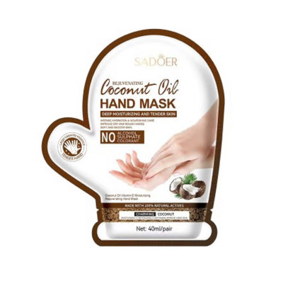 Маска-рукавичка для рук з кокосовою олією та вітаміном Е Cocconut Oil Hand Mask Sadoer 8-29