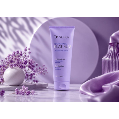 Маска для волос тонирующая Platinum питание и блеск SOIKA, 250 мл