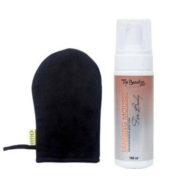 Автозасмага для тіла Tanning Mousse For Body Top Beauty 160 мл з рукавичкою БЕЗ ПАКЕТА