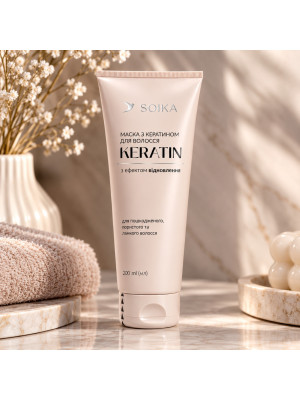 Маска для волосся Soika KERATIN з ефектом відновлення, 200 мл