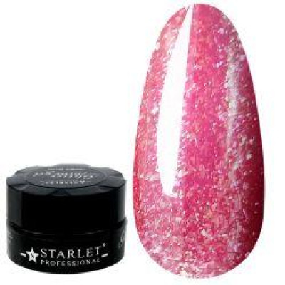 Гель Starlet No11 — глітер ніжно-червоний, 10 мл