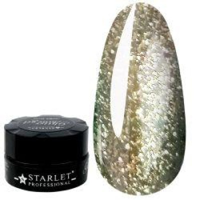 Глітер-гель Starlet No10, глітер темне золото, 10 мл